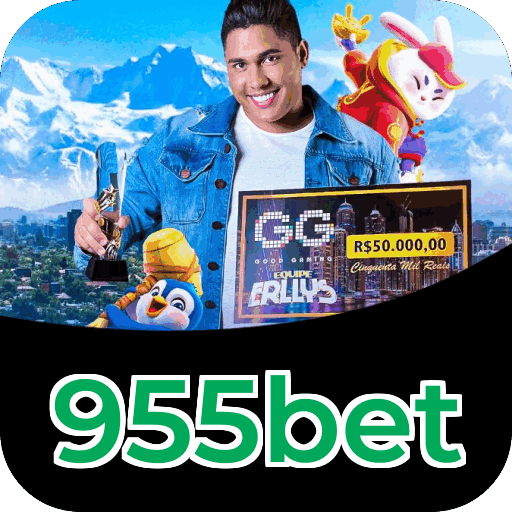 Interface do aplicativo 955bet mostrando jogos disponíveis no iOS e Android